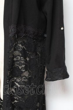 画像3: axes femme / レース切り替えロングカーデ M 黒 Y-26-01-09-110-AX-TO-SZ-ZY