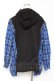画像3: IRO+IRO / ポチェックくしゅくしゅパーカー M 青 Y-26-01-09-113-LO-TO-SZ-ZY (3)