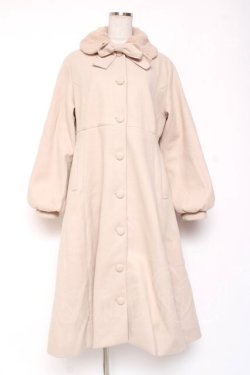 画像1: m petit by misako / AM*リボンコート LL 中白 Y-26-01-09-117-LO-JA-SZ-ZY