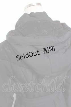 画像4: axes femme / レース切替ロングダウンコート M 黒 Y-26-01-09-118-AX-CO-SZ-ZY