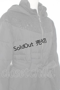 画像5: axes femme / レース切替ロングダウンコート M 黒 Y-26-01-09-118-AX-CO-SZ-ZY