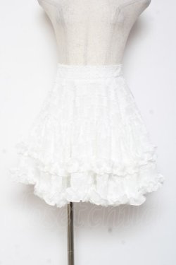 画像1: evelyn / 千鳥シアーボリュームスカート  白 Y-26-01-09-121-LO-SK-SZ-ZY