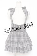 Ank Rouge / ホルターネックティアードスカパン  黒チェック Y-26-01-09-122-CA-PA-SZ-ZY