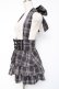 画像2: Ank Rouge / ホルターネックティアードスカパン  黒チェック Y-26-01-09-122-CA-PA-SZ-ZY (2)