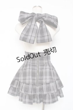 画像3: Ank Rouge / ホルターネックティアードスカパン  黒チェック Y-26-01-09-122-CA-PA-SZ-ZY