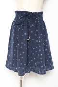 axes femme POETIQUE / 結晶柄スカート  紺 Y-26-01-09-123-AX-SK-SZ-ZY