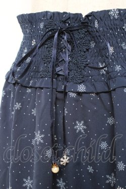 画像3: axes femme POETIQUE / 結晶柄スカート  紺 Y-26-01-09-123-AX-SK-SZ-ZY