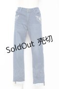 axes femme / エッフェル塔刺繍デニムパンツ M ウォッシュ Y-26-01-09-129-AX-PA-SZ-ZY
