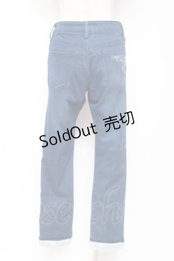 画像2: axes femme / エッフェル塔刺繍デニムパンツ M ウォッシュ Y-26-01-09-129-AX-PA-SZ-ZY