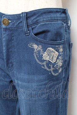 画像3: axes femme / エッフェル塔刺繍デニムパンツ M ウォッシュ Y-26-01-09-129-AX-PA-SZ-ZY