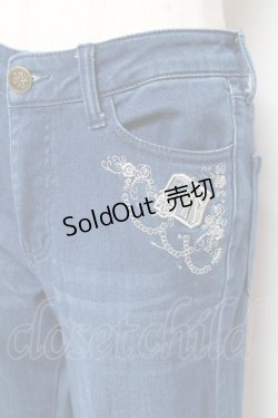 画像3: axes femme / エッフェル塔刺繍デニムパンツ M ウォッシュ Y-26-01-09-129-AX-PA-SZ-ZY