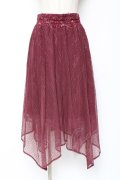 axes femme / チュール×レースイレヘムスカート M ワイン Y-26-01-09-130-AX-SK-SZ-ZY