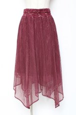 画像1: axes femme / チュール×レースイレヘムスカート M ワイン Y-26-01-09-130-AX-SK-SZ-ZI (1)