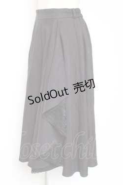 画像2: axes femme / レースフリルスカート M 黒 Y-26-01-09-131-AX-SK-SZ-ZY