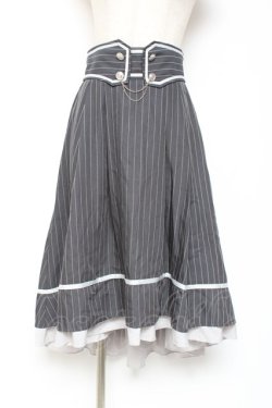 画像1: axes femme / ベルト風フィッシュテールスカート F グレー Y-26-01-09-132-AX-SK-SZ-ZY