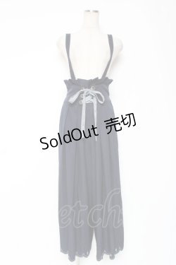 画像1: axes femme POETIQUE / トランプ刺繍サス付パンツ M 紺 Y-26-01-09-133-AX-PA-SZ-ZY