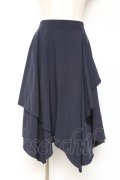 axes femme / フリルイレヘムスカート M 紺 Y-26-01-09-134-AX-SK-SZ-ZY