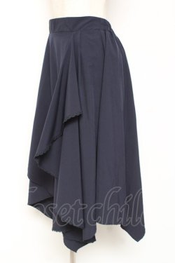 画像2: axes femme / フリルイレヘムスカート M 紺 Y-26-01-09-134-AX-SK-SZ-ZY