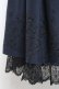 画像4: axes femme / リボン付パネル刺繍スカート M 紺 Y-26-01-09-135-AX-SK-SZ-ZY (4)