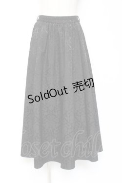 画像1: axes femme / オーナメントジャガードスカート M 黒 Y-26-01-09-136-AX-BL-SZ-ZY