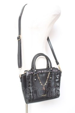 画像1: axes femme / チャーム付きミニショルダー  黒 Y-26-01-09-018-AX-BG-SZ-ZY