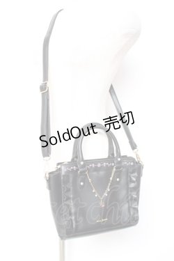 画像1: axes femme / チャーム付きミニショルダー  黒 Y-26-01-09-018-AX-BG-SZ-ZTK021