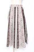axes femme / オーナメント×花柄切替スカート M ピンク Y-26-01-09-137-AX-SK-SZ-ZY