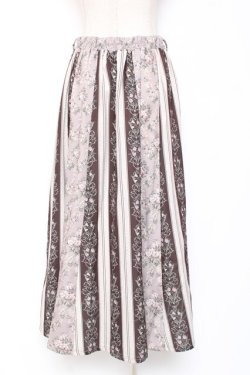 画像2: axes femme / オーナメント×花柄切替スカート M ピンク Y-26-01-09-137-AX-SK-SZ-ZY