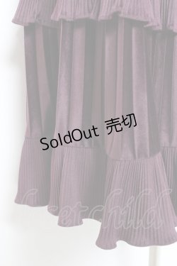 画像3: axes femme / フリルベロアスカート M 紫 Y-26-01-09-139-AX-SK-SZ-ZY
