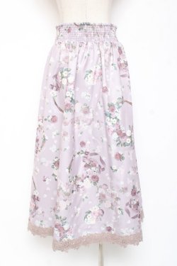 画像2: axes femme / ローズリース柄スカート F ピンク Y-26-01-09-144-AX-SK-SZ-ZY