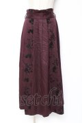 axes femme / フラワーフロッキー切替スカート F ワイン Y-26-01-09-150-AX-SK-SZ-ZY