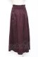 画像2: axes femme / フラワーフロッキー切替スカート F ワイン Y-26-01-09-150-AX-SK-SZ-ZY (2)