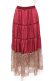 画像1: axes femme / 裾レースティアードスカート M ワイン Y-26-01-09-151-AX-OP-SZ-ZY (1)