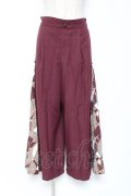 axes femme / スカーフ切替ワイドパンツ F ワイン Y-26-01-09-155-AX-PA-SZ-ZY
