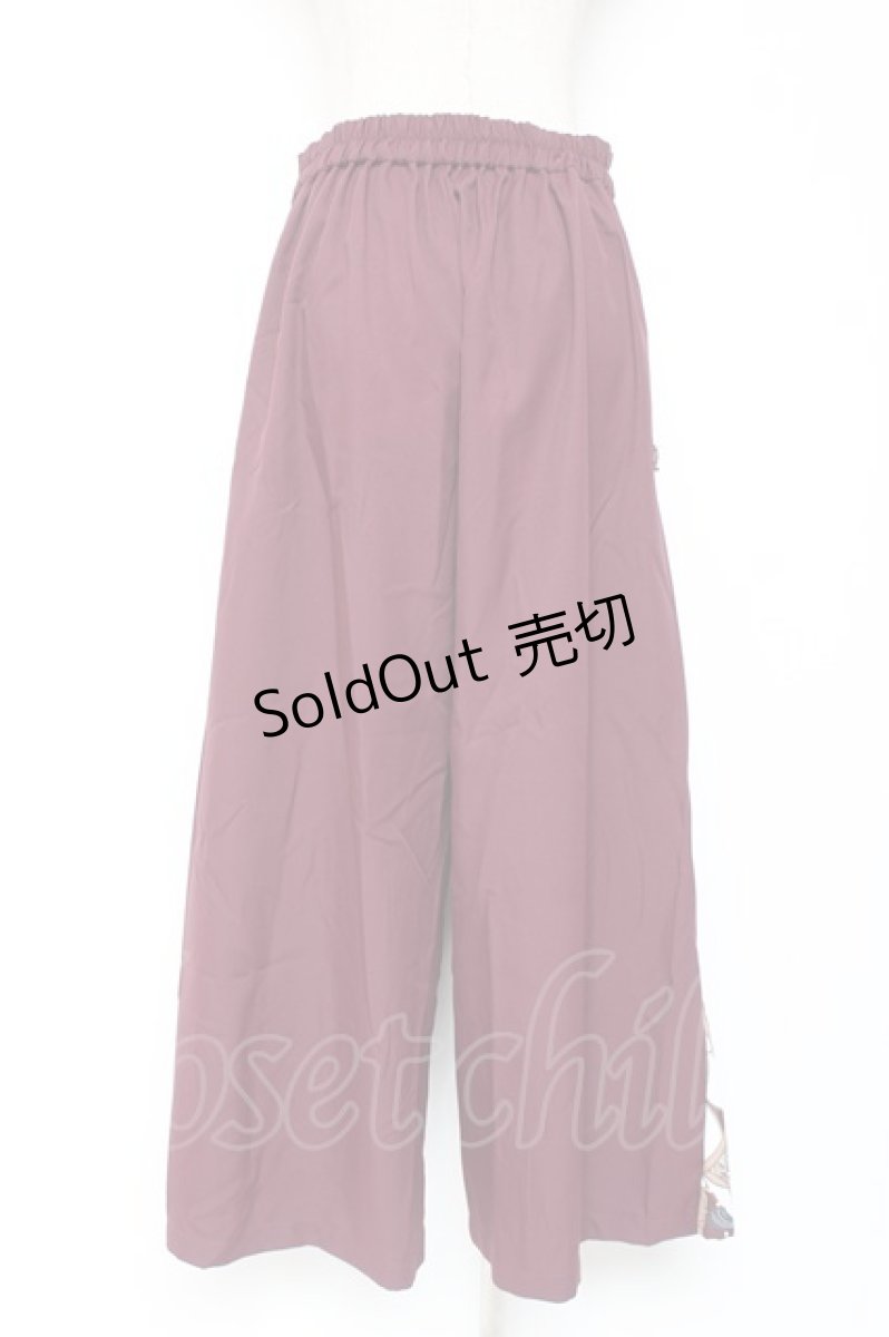 画像3: axes femme / スカーフ切替ワイドパンツ F ワイン Y-26-01-09-155-AX-PA-SZ-ZS (3)