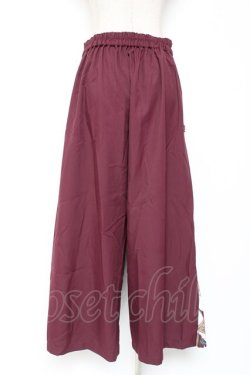画像3: axes femme / スカーフ切替ワイドパンツ F ワイン Y-26-01-09-155-AX-PA-SZ-ZY