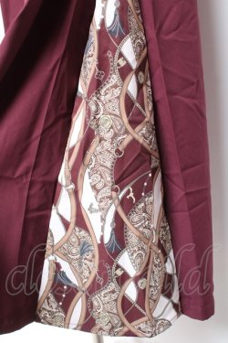 画像4: axes femme / スカーフ切替ワイドパンツ F ワイン Y-26-01-09-155-AX-PA-SZ-ZY