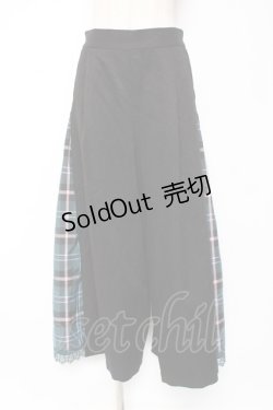 画像3: axes femme / チェック切替ワイドパンツ L 黒 Y-26-01-09-157-AX-PA-SZ-ZY