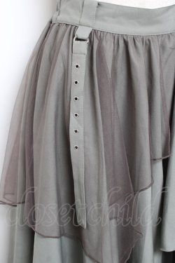 画像4: axes femme / 異素材イレヘムロングスカート F グリーン Y-26-01-09-158-AX-SK-SZ-ZY