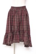 axes femme / チェック柄ミディスカート M ワイン Y-26-01-09-159-AX-SK-SZ-ZY