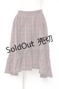 axes femme / チェック柄ミディスカート M ワイン Y-26-01-09-159-AX-SK-SZ-ZI