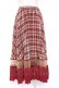 画像2: axes femme POETIQUE / チェック切替プリーツスカート M ワイン Y-26-01-09-160-AX-SK-SZ-ZY (2)