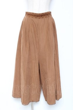 画像1: axes femme / スエード調ワイドパンツ M キャメル Y-26-01-09-162-AX-PA-SZ-ZY