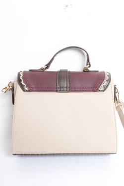 画像3: axes femme / スカラ配色薔薇エンボスバッグ  ワイン Y-26-01-09-020-AX-BG-SZ-ZY