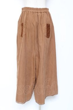 画像2: axes femme / スエード調ワイドパンツ M キャメル Y-26-01-09-162-AX-PA-SZ-ZY