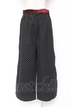 画像2: axes femme / リボン付きドット柄ワイドパンツ M 黒 Y-26-01-09-163-AX-PA-SZ-ZY