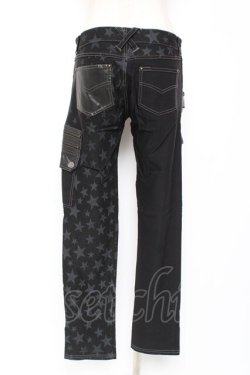 画像3: ALGONQUINS / 星柄ツートンパンツ 2 ブラック Y-26-01-09-164-AL-PA-SZ-ZY