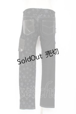 画像3: ALGONQUINS / 星柄ツートンパンツ 2 ブラック Y-26-01-09-164-AL-PA-SZ-ZY