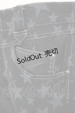 画像5: ALGONQUINS / 星柄ツートンパンツ 2 ブラック Y-26-01-09-164-AL-PA-SZ-ZY