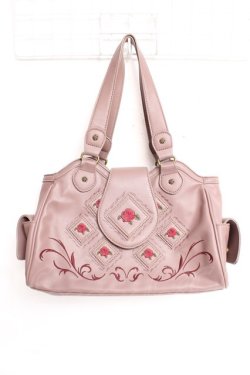 画像1: axes femme / バラパッチワークバッグ  ピンク Y-26-01-09-021-AX-BG-SZ-ZY